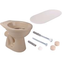 calmwaters Stand-WC als Tiefspüler mit waagerechtem Abgang im Set mit Schallschutz und WC-Befestigungsset - 99000213