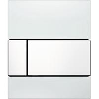 Square - Urinal-Betätigungsplatte, Glas weiß/weiß 9242800 - Tece