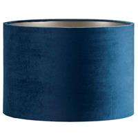 Leen Bakker Kap Cilinder - blauw - velours - 30x21 cm