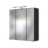 Badezimmer Spiegelschrank mit LED 60 cm ARLON-03 graphit BxHxT 60x66x20 cm