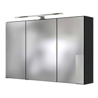 Badmöbel Spiegelschrank mit LED 100 cm ARLON-03 graphit BxHxT 100x66x20 cm