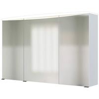 Spiegelschrank FLORIDO-03 weiß, transparenter LED-Acryldeckel, B x H x T 100 x 64 x 20 cm