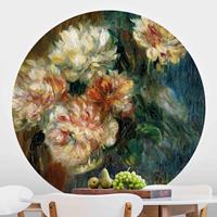 Klebefieber Runde Tapete selbstklebend Auguste Renoir - Vase Pfingstrosen