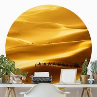 Klebefieber Runde Tapete selbstklebend Golden Dunes