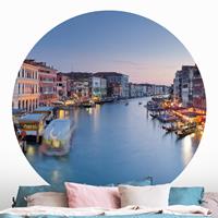 Klebefieber Runde Tapete selbstklebend Abendstimmung auf Canal Grande in Venedig
