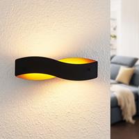 Arcchio Shana LED-Wandlampe, schwarz-gold