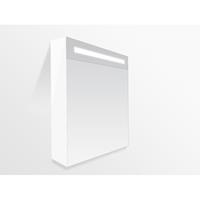 Saniclass Double Face spiegelkast 60x70x15cm rechtsdraaiend 1 deur met LED verlichting mat wit 7546R
