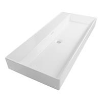 Saniclass Legend 100 wastafel zonder kraangaten 100.4x46.5x13cm keramiek wit 2210