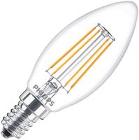 Philips kaarslamp LED filament 4W (vervangt 40W) kleine fitting E14