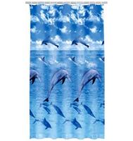 Kleine Wolke Duschvorhang »Delfin« Breite 180 cm, Breite 180 cm, inkl. Besfestigungsringen