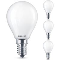 philips LED Lampe ersetzt 40W, E14 Tropfen P45, weiß, warmweiß, 470 Lumen, nicht dimmbar, 4er Pack [Energieklasse A++] - 