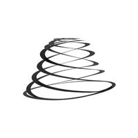 qazqa Stahl Lampenschirm schwarz 50 cm - Spirale - Schwarz