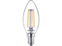 philips LED Lampe ersetzt 40W, E14 Kerze B35, klar, warmweiß, 470 Lumen, nicht dimmbar, 1er Pack [Energieklasse A++]