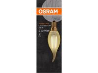 osram LED VINTAGE 1906 CLASSIC BA 22 FS Warmweiß Filament Gold Windstoß E14 Kerze, 293236