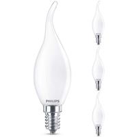 philips LED Lampe ersetzt 25W, E14 Windstoßkerze B35, weiß, warmweiß, 250 Lumen, nicht dimmbar, 4er Pack [Energieklasse A++] - 