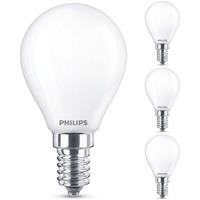 philips LED Lampe ersetzt 25W, E14 Tropfenform P45, weiß, warmweiß, 250 Lumen, nicht dimmbar, 4er Pack, [Energieklasse A++] - 