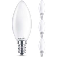 philips LED Lampe ersetzt 60W, E14 Kerzenform B35, weiß, warmweiß, 806Lumen, nicht dimmbar, 4er Pack [Energieklasse A++] - 