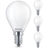 philips LED Lampe ersetzt 60W, E14 Tropfenform P45, weiß, warmweiß, 470 Lumen, nicht dimmbar, 4er Pack [Energieklasse A++] - 