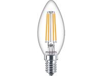 philips LED Lampe ersetzt 60W, E27 Kerzenform B35, klar, warmweiß, 806 Lumen, nicht dimmbar, 1er Pack [Energieklasse A++]