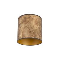 QAZQA Lampenkap cilinder stof - Brons - Klassiek / Antiek - D 250mm