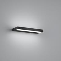 helestra LED Wandleuchte Slate in Schwarz-matt und Transparent-satiniert 6W 270lm IP44 300mm - 