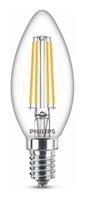 philips LED WarmGlow Lampe ersetzt 40W, E14 Kerzenform B35, klar, warmweiß, 470 Lumen, dimmbar, 1er Pack [Energieklasse A++]