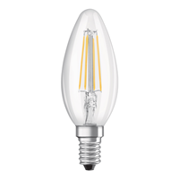 Osram LV330511 LED 40W Filament Clear Glass Candle SES Bulb - 2 Pack