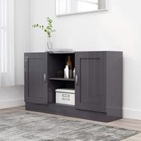 Vidaxl - Sideboard 120x30,5x70cm Spanplatte Hochglanz-Grau