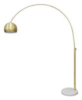 SalesFever Bogen-Lampe mit Marmorfuß, B165xT30xH205 cm gold
