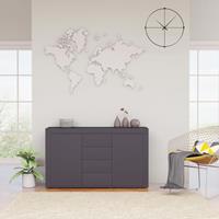 VIDAXL Sideboard Grau 120×36×69 Cm Spanplatte