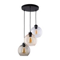 TK LIGHTING Hanglamp Cubus, 3-lamps, helder/honig/bruin