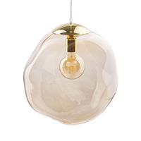 TK LIGHTING Glazen hanglamp Sol, goud/barnsteen