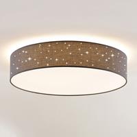 Lindby Ellamina LED plafondlamp, 60 cm donkergrijs