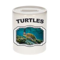 Bellatio Dieren zee schildpad spaarpot - turtles/ schildpadden spaarpotten kinderen 9 cm -
