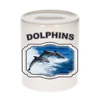 Bellatio Dieren dolfijn groep spaarpot - dolphins/ dolfijnen spaarpotten kinderen 9 cm -