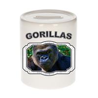 Bellatio Dieren stoere gorilla spaarpot - gorillas/ gorilla apen spaarpotten kinderen 9 cm -