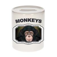 Bellatio Dieren leuke chimpansee spaarpot - monkeys/ apen spaarpotten kinderen 9 cm -
