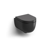 Clou Hammock toiletpack diepspoel 49x37cm met softclose toiletzitting mat zwart CL/04.01080.21.01
