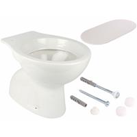 calmwaters Stand-WC als Tiefspüler mit senkrechtem Abgang im Set mit Schallschutzmatte und Befestigung - 99000216 - 