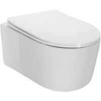 i-flair Toilette Hänge WC Spülrandlos inkl. WC Sitz mit Absenkautomatik SOFTCLOSE + abnehmbar Adige