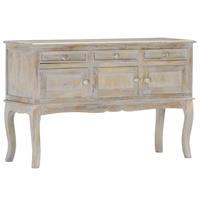 vidaXL Sideboard Grau 110 x 35 x 75 cm Massivholz Mango 