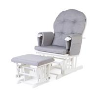 Childhome Gliding Chair Schommelstoel Met Voetenbank Canvas Grey