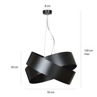 Emibig Rovaniemi zwarte design hanglamp 3x E27