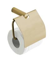 mueller Gold toiletrolhouder met klep geborsteld messing