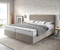 DELIFE Boxspringbett Dream-Well 180x200 cm Mikrofaser Beige