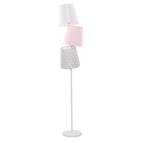 beliani Moderne Stehlampe 3 Lampenschirme Polyester/Metall bunt Höhe: 164 cm Rio Grande - Bunt