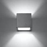 SOLLUX Wandlamp Ara als kubus van beton