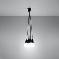 SOLLUX Hanglamp Brasil, zwart, 5-lamps