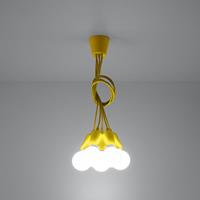 SOLLUX Hanglamp Brasil, geel, 5-lamps
