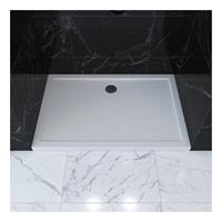MARWELL Duschwanne rechteckig Pure hochwertige Duschtasse aus Sanitär-Acryl, passend für Duschabtrennungen mit Einer Grundfläche von 120 x 90 cm, weiß, 120 x